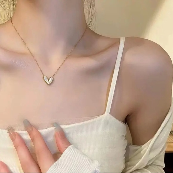 Golden Love Dainty Necklace - Picture 2 of 9